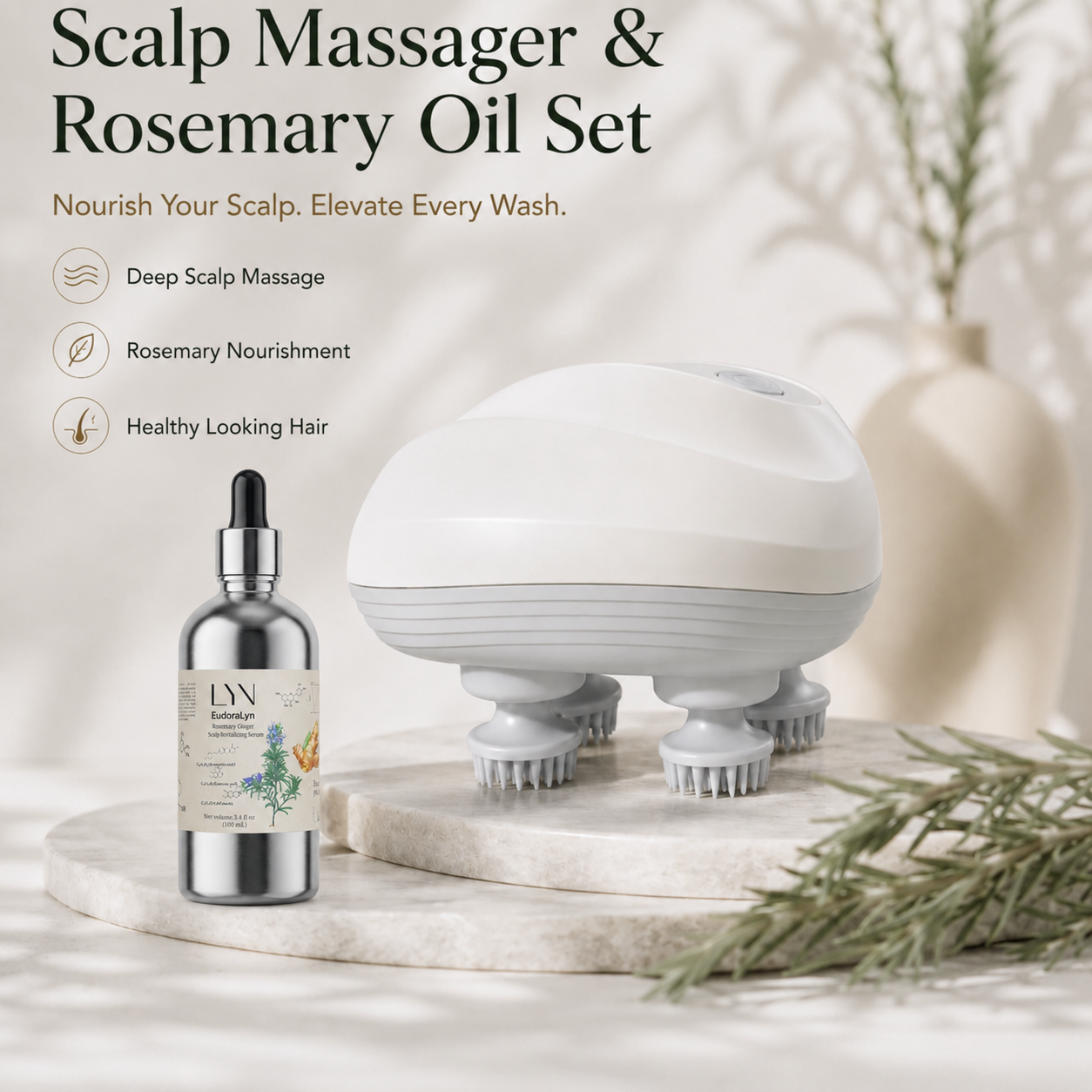 Hair Growth Scalp Massager Set