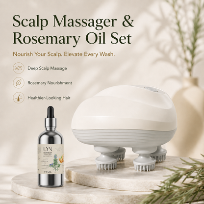 Scalp Massager &amp; Rosemary Oil Set