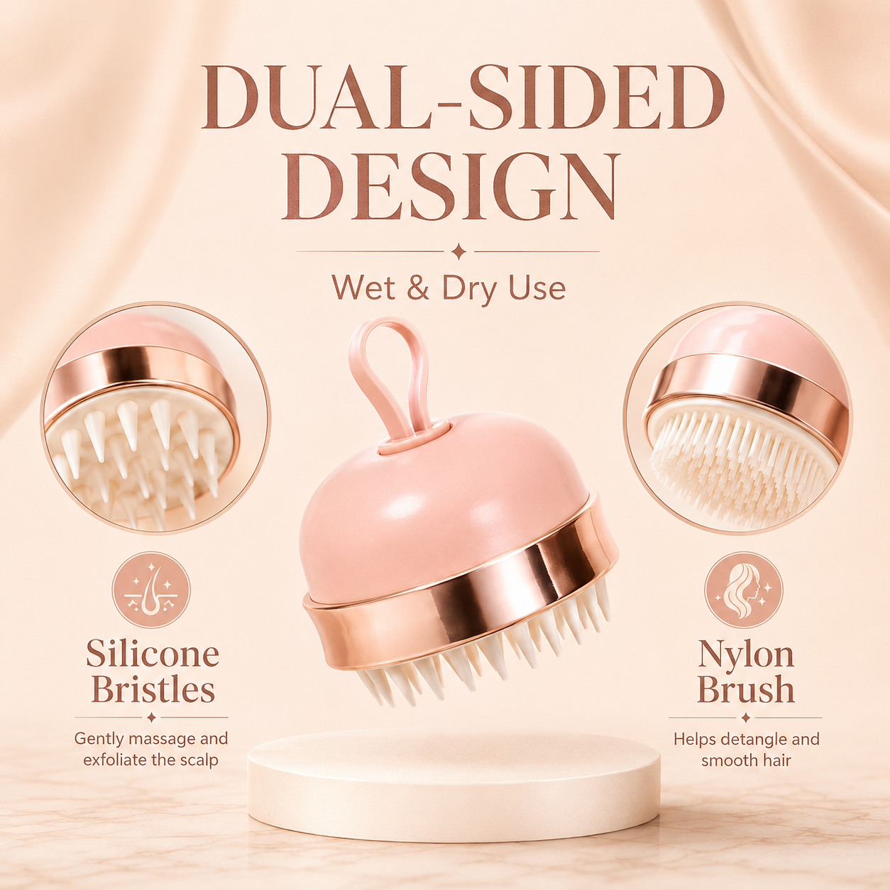 2-in-1 Scalp Massager &amp; Shampoo Brush