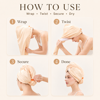 Silk Hair Drying Wrap