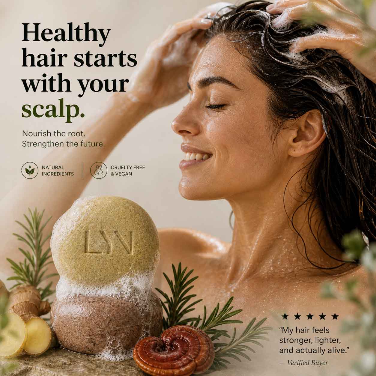 Hair Growth &amp; Scalp Repair Shampoo Bar